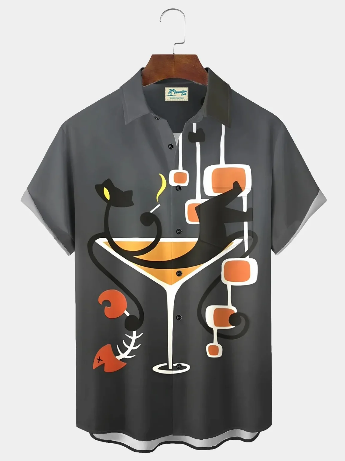 2025 Summer Men's 3D Printed Geometric Art Graphic Shirt Hawaiian Casual Shirts Button Up Short Sleeve Shirts No Pockets 4