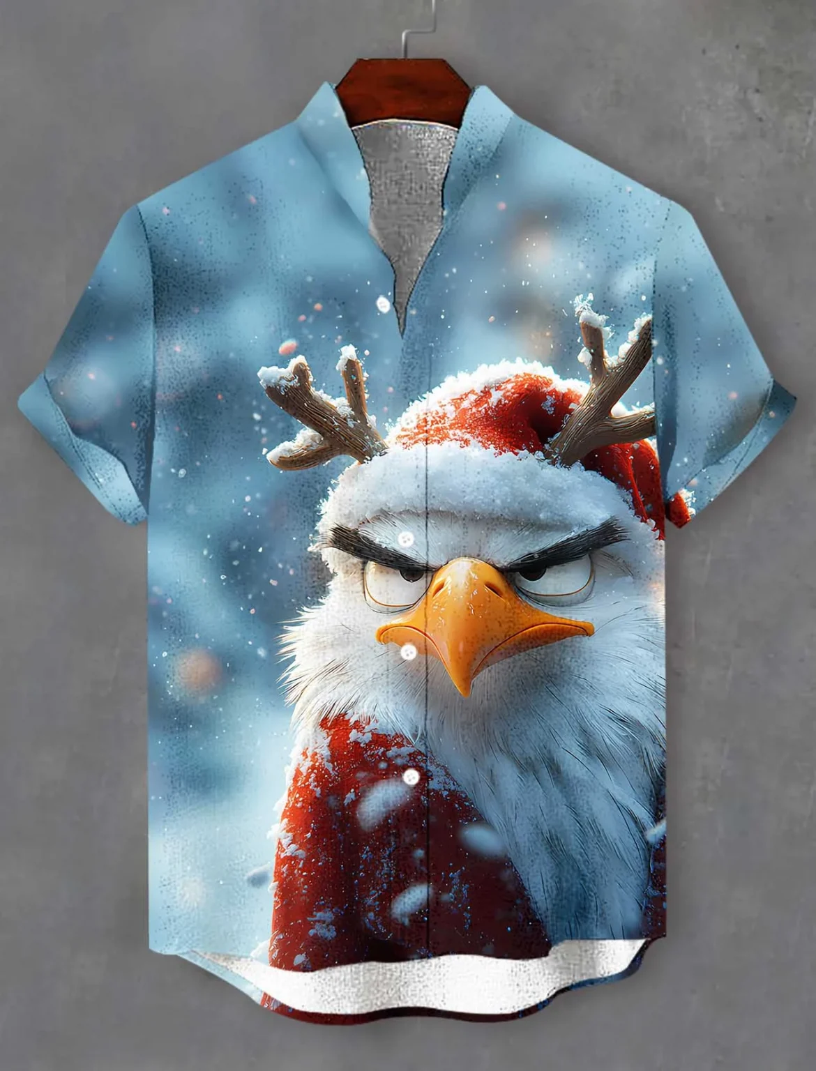 Summer Men's Funny Animals Shirts Fashion Short Sleeve Button Down Lapel Shirts Oversized Tops Casual Hawaiian Shirt for Man 3