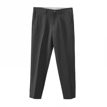 New Men's Casual Pants Little Feet Version Non-iron slim Solid Cone Classic Male England Nine-point Trousers Streetwear Fashion 6