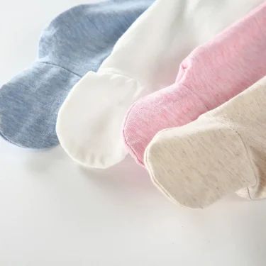Summer Spring Newborn Baby Boys Girls Cotton High Waist Footed Pants Cansual Leggings with Feet Pyjama Trouser Panty hose 0-12m 4