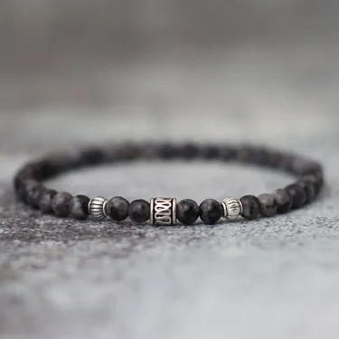 Noter New 4mm Bracelet For Men Viking Rice Beads Braclet Natural Lava Tiger Eyes Red Howlite Stone Braslet Leisure Accessories 1