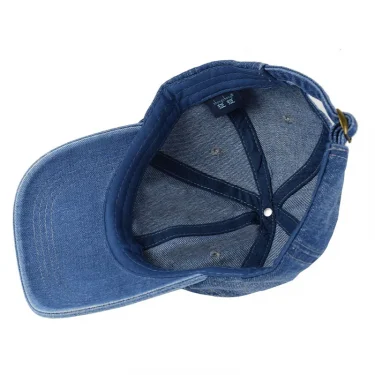 Fashion Denim Baseball Cap For Women Men Solid Color Adjustable Outdoor Sun Visors Hat Punk Hip Hop Dad Trucker Ponytail Caps 6