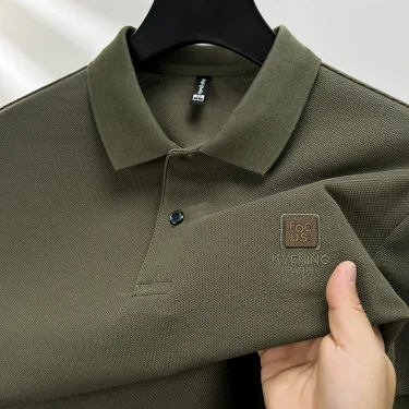 100% Cotton Summer Comfortable and Breathable Exquisite Embroidered Men's Short sleeve POLO Shirt Fashion Casual BusinessT-shirt 3
