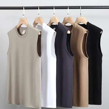Tank Tops Men 2025 Summer 100% High Quilty Cotton Cool Fitness Vest Outdoor Sleeveless Tops Gym Slim Casual Undershirt Male New 2