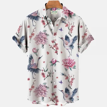 2024 Flower Shirt Hawaiian Men Clothes Loose Breathable Men's Shirts Summer Male Street Casual Short Sleeve Tops 5xl 6