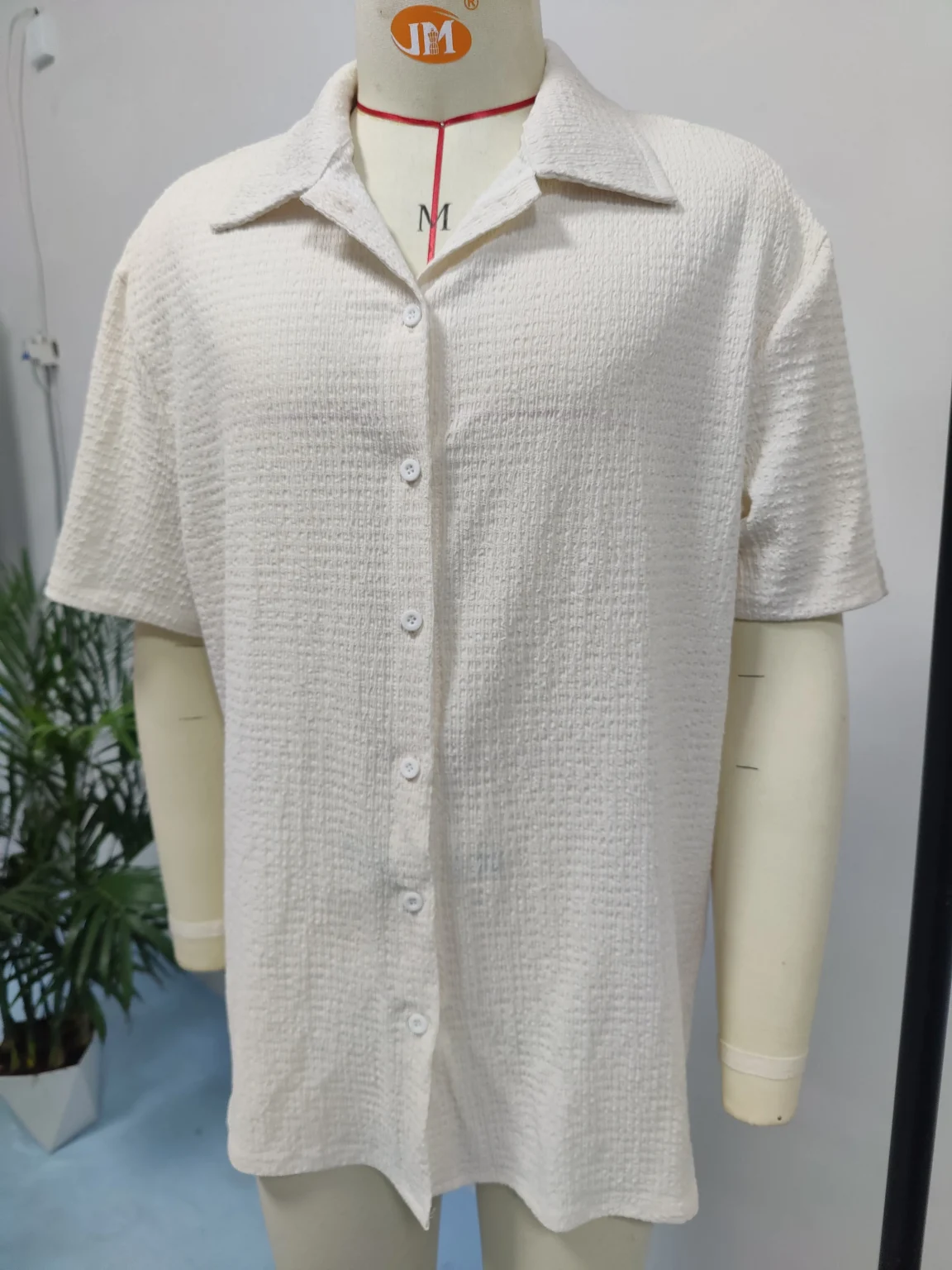 New Summer Men's Shirt - Short Sleeve Solid Color Relaxed Fit Casual Wear 3