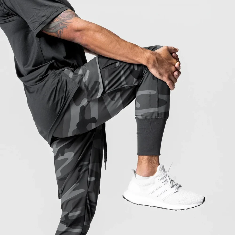 2025 New Camouflage Sports Pants Summer Thin Wide Men's Fitness Pants Loose Dry Elastic Sports Pants Running Training Pants 4