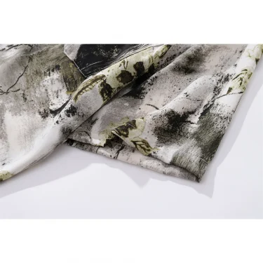 Dark Icon Tie Dyeing Floral Hawaii Shirts Men Women Summer Cuba Collar Vintage Men's Shirt Short Sleeve 6