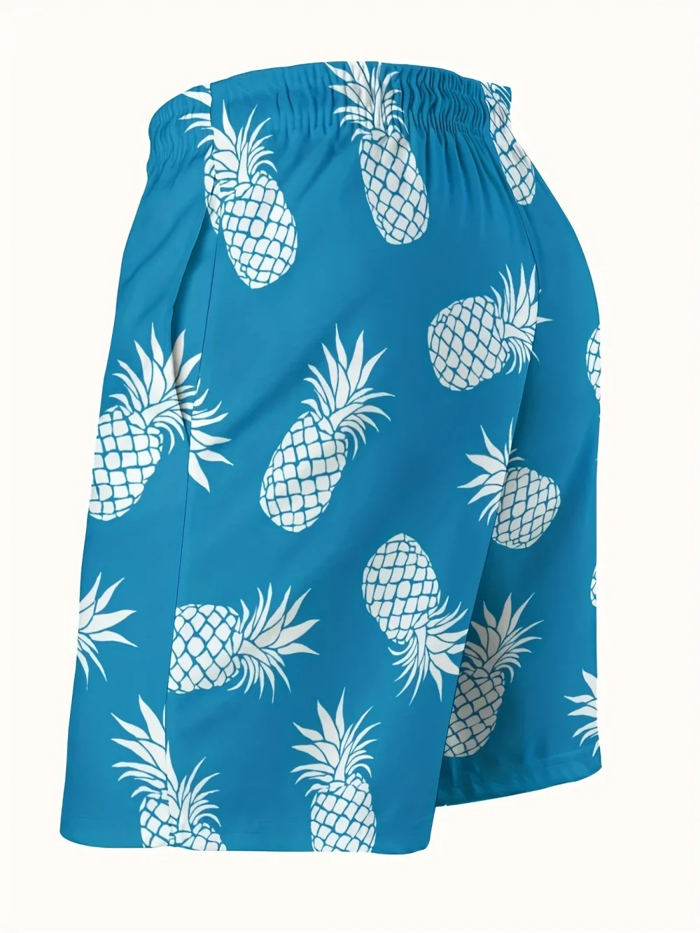Men's Pineapple Print Quick-Drying Swim Trunks - Elastic Soft Lightweight Beach Shorts Adjustable Drawstring Belt for Surfing 3