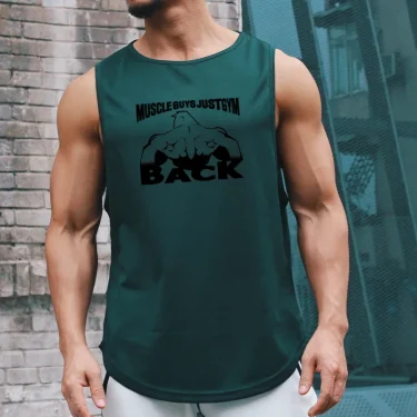 Summer Breathable Quick Dry Vest Gym Fitness Training T-Shirt Men's Bodybuilding Sleeveless Shirt 3D Printed Fashion Vest 3