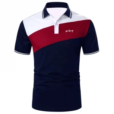 Men's Polo Shirt Button Up Polos Casual Lapel Short Sleeve Fashion Basic Color Block Classic Summer Regular Fit Polo Shirt 1