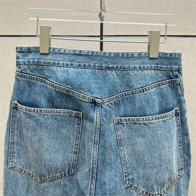 Women's jeans New retro pure cotton low waist straight leg pants for summer 2025 Asymmetric zipper decoration women's pants y2k 6