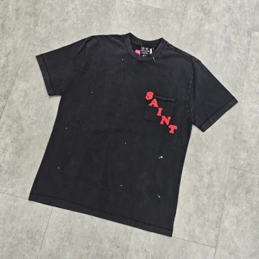 Yao Fashion Saint OF Michael 25SS High Quality 1:1 Casual Streetwear Foam Print Tee Tops Cotton Oversize Vintage T Shirt For Men 1