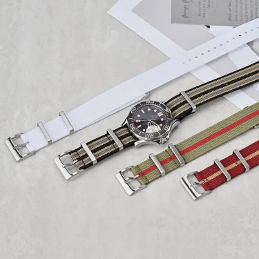 Army Military Watch Band 18mm 20mm 22mm Ribbed Nylon Watch Strap Men Wristband For Swatch Omega For Rolex Seiko Moonswatch 4