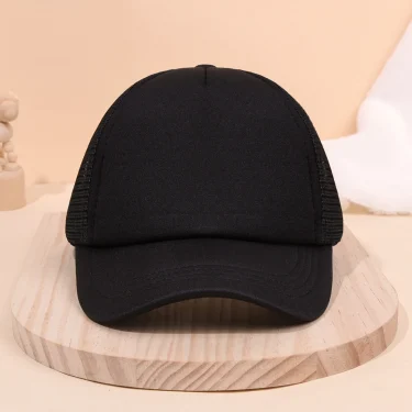 A children's mesh breathable baseball cap for spring and summer sun shading, children's duckbill cap trucker hat 2