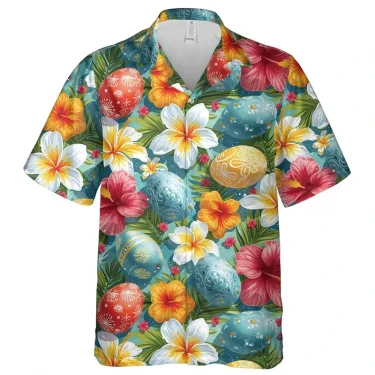Happy Easter Day Graphic Beach Shirts Harajuku Fashion Festival Gifts Short Sleeve Cartoon Rabbit Egg Blouses Kawaii Eggs Tops 5