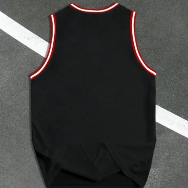 USA Chicago No.23 Printed Vest Top Men's Loose Speed Dry Black and White Sleeveless Running Playing and Exercise Tank Top Vest 6