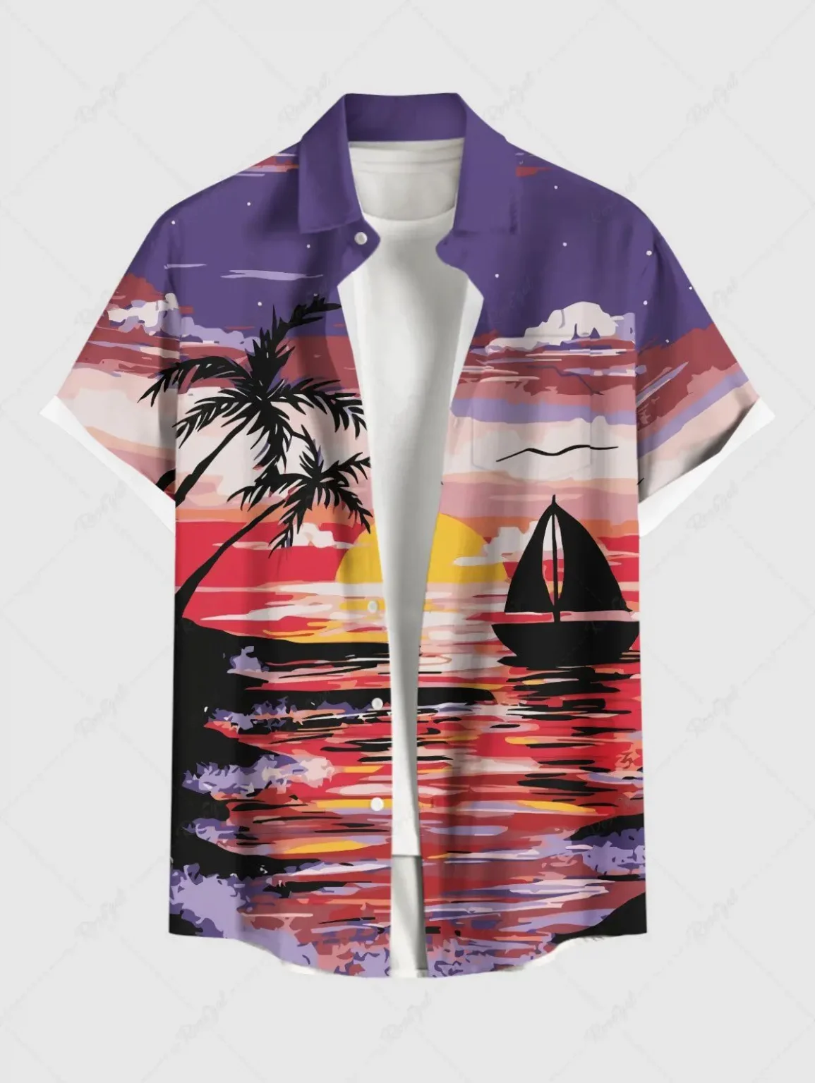 Summer Holiday Men's Hawaiian Shirts 3D Printed Short Sleeved Button Down Lapel Shirt Oversized Tops Casual Aloha Shirts For Men 4