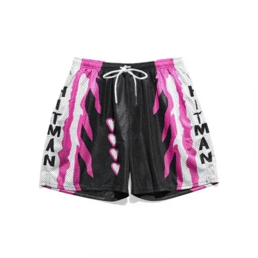 New Summer Cartoon Anime Fashion Casual Style Shorts Classic Printed Gym Shorts Men's Gym Basketball Sports Beach Shorts 1