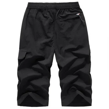 Men's Summer Quick Dry 3/4 Pants Lightweight Capri Shorts Hiking Fishing Travel Casual Cargo Shorts Pants Men Gym Shorts 7XL 8XL 5