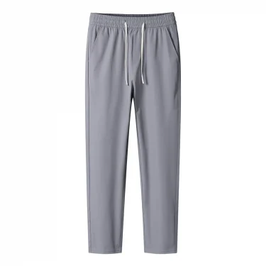 Men's Summer Pants Casual Sweatpants Ice Silk Quick Dry Light Weight Travel Mens Elastic Waist Jogger Casual Trousers 2