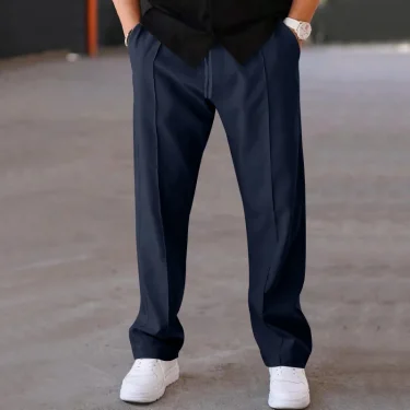 New Thin Pants Men's Spring/Summer Loose Straight Leg Sports Casual Pants American Oversize Long Leg Pants 3