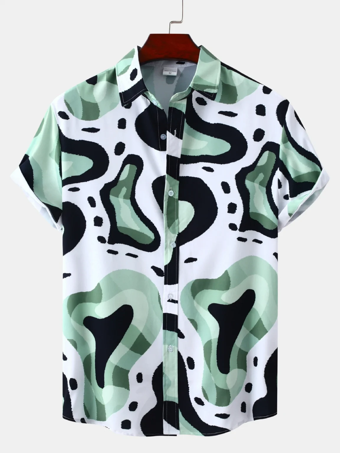 Men's Shirt Short Sleeve Hawaiian Casual Printed Button Shirt Summer Beach Shirt Camping Shirt Short Sleeve Men's Formal Shirt 5