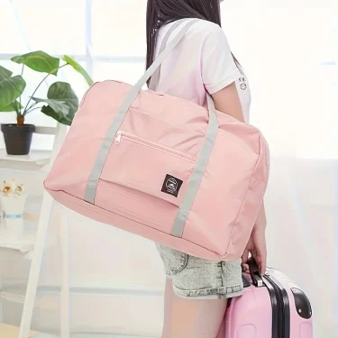 Foldable Travel Duffel Bag for Women and Girls Lightweight Large Capacity Carry on Sports Weekend Trip Gym Bag Carry on Luggage 2