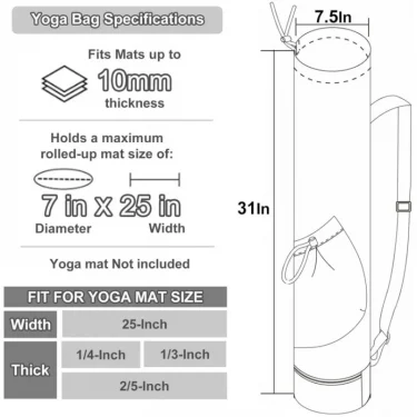 Yoga Mat Backpack Multi-functional Travel Bag Sports Women Men Fitness Gym Bag Yoga Mat Storage Bags for Dance 4