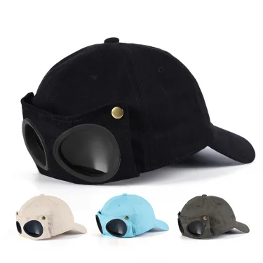 New Arrival Men Women Baseball Cap Pilot Glasses Washed Cotton Snapback Outdoor Reverse Sports Fashion Trucker Dad Hat MZ0085 1