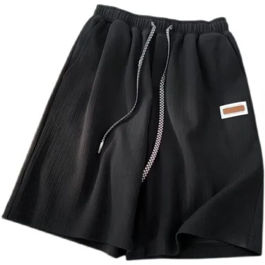 Sports Ice silk Shorts Breathable comfortable Summer Quick drying shorts Solid home shorts sports Knee length Loose casual Pants 4