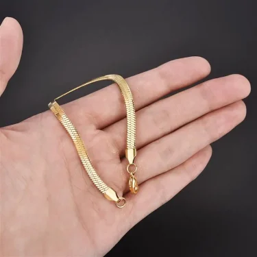 3/4/5MM Stainless Steel Snake Chain Bracelet For Women Men Classic Gold Color Charm Bracelets Jewellery Wholesale Dropshipping 2