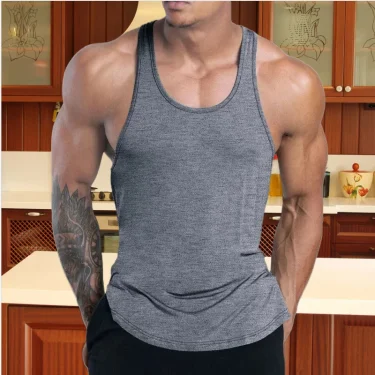 NEW Men's Fitness Tank Top Summer Training Undershirt men training quick-dry Breathable loose Tank Top men casual Sports Vest 2