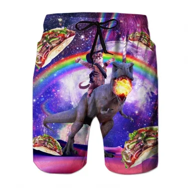 Funny Animal Dinosaur Beach Shorts Pants Men 3D Printing Surfing Board Shorts Summer Hawaii Swimsuit Swim Trunks Cool Ice Shorts 1