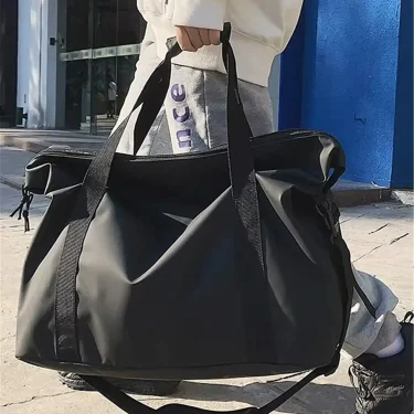 Handheld travel bag, large capacity sports and fitness bag, lightweight storage luggage bag, shoulder strap travel bag 1
