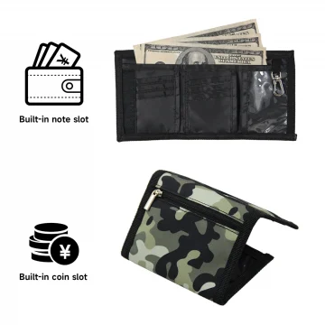 Camouflage Wallets For Men, Women and Kids Card Holder Mini Wallet Coin Money Bag Folding Wallet Gift 1