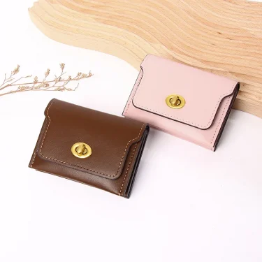 New Women Wallets Fashion Short Hasp Pu Leather Purses For Women Portable Multifunctional Money Bag Small Coin Card Holders 1