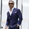 Navy Pinstripe