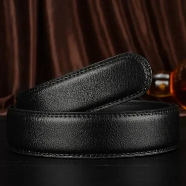 3.0cm 3.5cm Width Belt No Buckle Men Women Unisex PU Business Belt without Automatic Buckle Waist Belts for Jeans 3