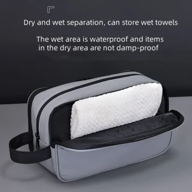 2025 men's toiletry bag travel portable three-layer storage bag dry and wet separation large capacity cosmetic bag 3