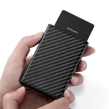 Unisex ID Credit Card Holder RFID Blocking Bifold Wallet with Magnetic Closer Men's Women Wallet with Banknote Compartment 4