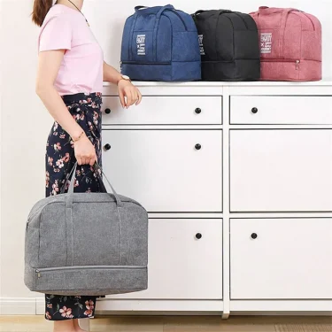 Fashion Folding Travel Bag Women Oxford Travel Weekend Overnight Bags Large Capacity Hand Luggage Tote Duffel Accessor Supplies 4