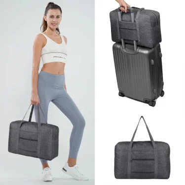 TINYAT Large Capacity Multicolor Women's Polyester Handbag Lightweight and Durable Foldable Travel Bag for Outdoor Travel. 5