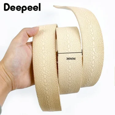 1Pc 3.8cm Wide Embossed Mens Belt Body Luxury Brands Genuine Leather Belts Man First Layer Cowhide Waistband DIY Handmade Crafts 3