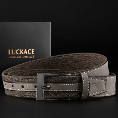 LUCKACE Design Stylish Canvas Mens Belt Pants Jeans Casual Belts Youth Casual Splicing Belts for Men Women 5