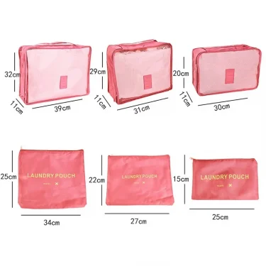 6pcs Set Travel Storage Bags Suitcase Packing Set Storage Cases Portable Luggage Organizer Clothes Shoe Foldable Organizer 6