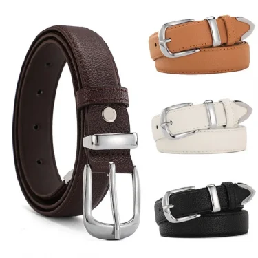 New Women Leather Belts High Quality Fashion Best Matching Dress Jeans Belts for Lady Women's Dress Luxury Designer Brand LB2146 2