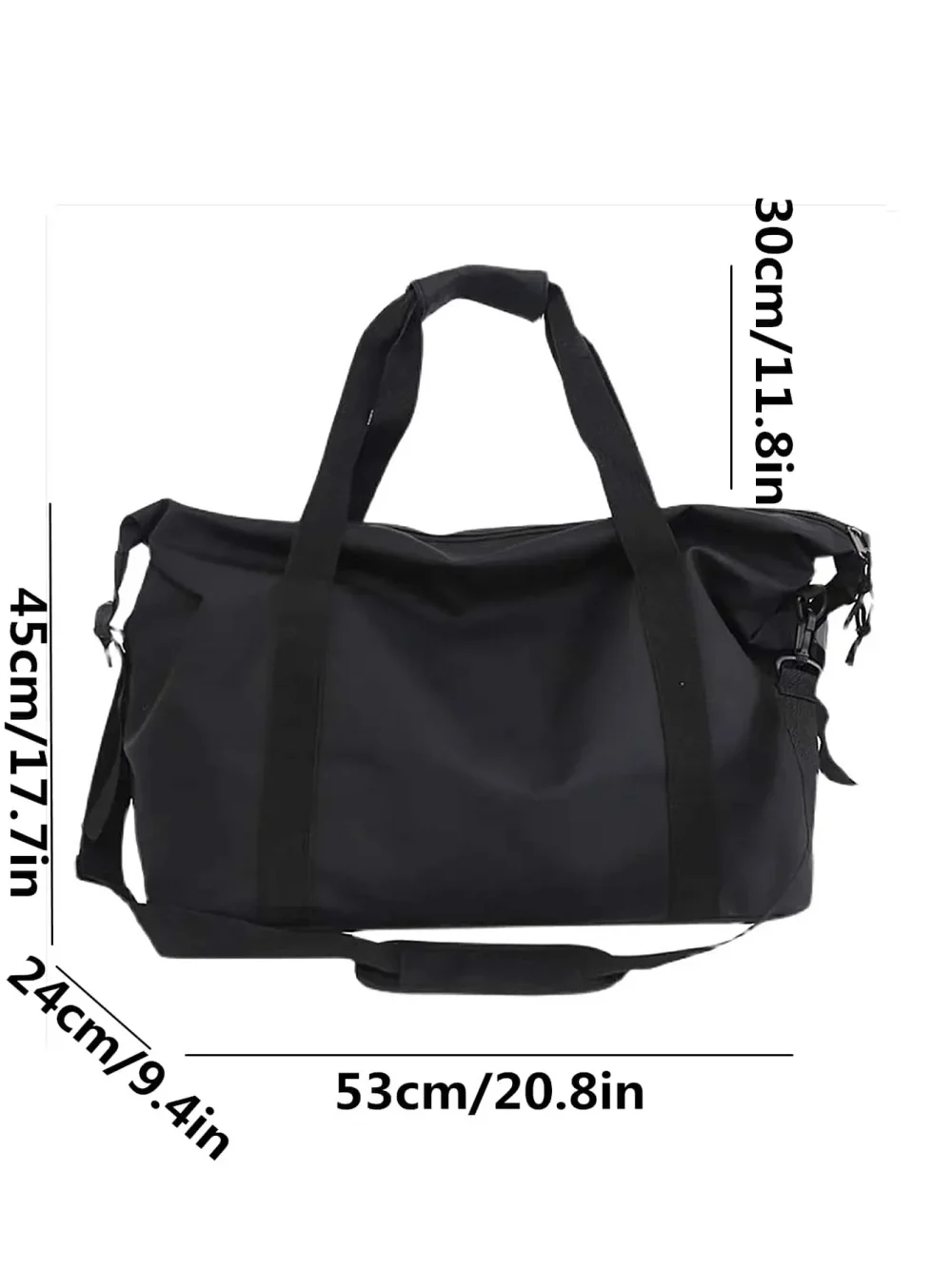 Handheld travel bag, large capacity sports and fitness bag, lightweight storage luggage bag, shoulder strap travel bag 2