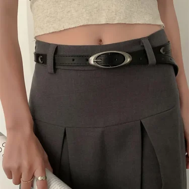 Vintage Belt Moon Star Punk Crescent Decoration Couple Y2k Buckle Metal Gothic Men Women Pu Leather Waistband Jeans Pants Belt 1