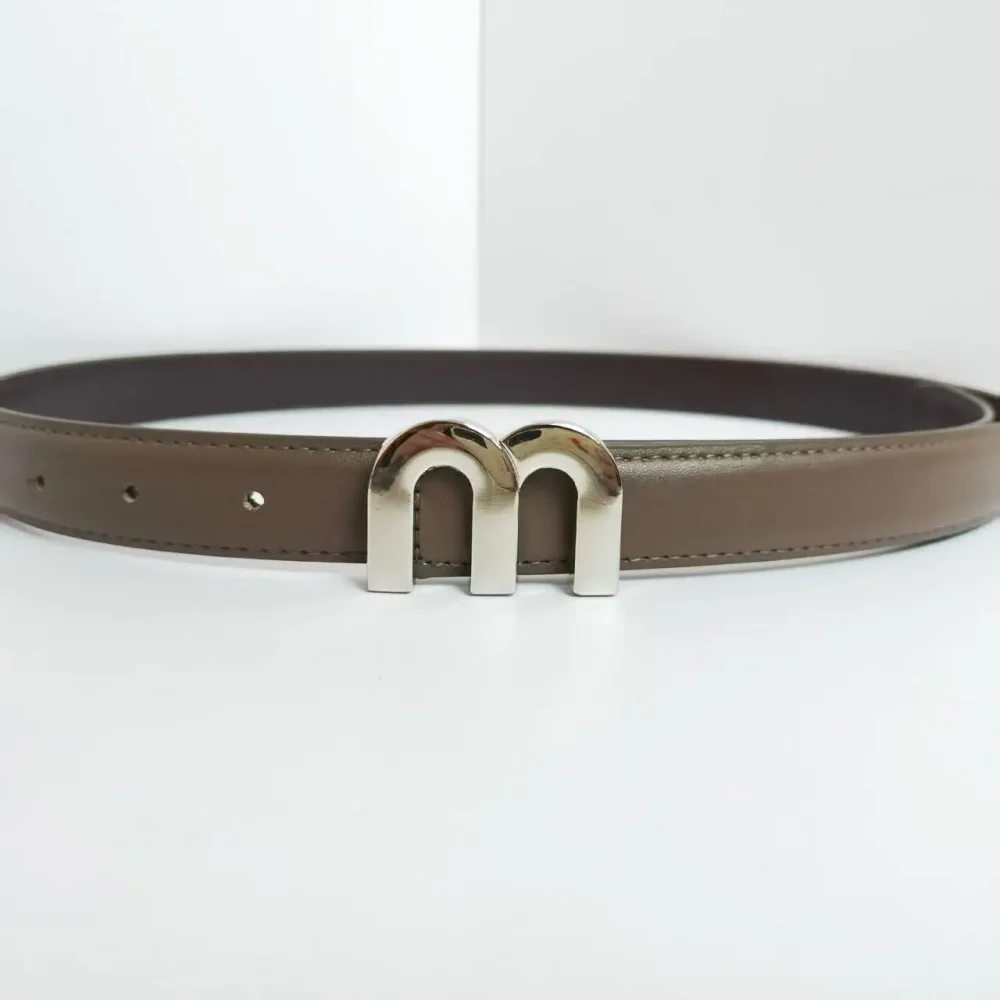 Women's belt M. Belt high-quality gold buckle is best matched with dress jeans women's belt 6